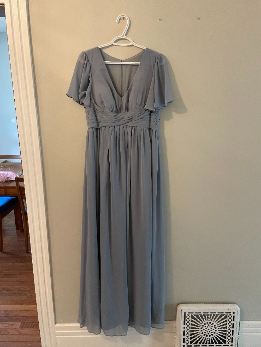 Azazie Verna Maternity Dusty Blue - A10